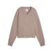 PUMA ESS ELEVATED Comfort col en V Crew DK Zandsteen