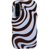Selencia Vivid Wavy Backcover met MagSafe voor de Samsung Galaxy A57 (5G) - Dream Swirl Chocolate
