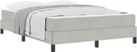 vidaXL Boxspringbed met matras, lichtgrijs, 160 x 200 cm, stof
