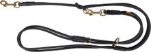 Trixie Laisse pour chien Pure Réglable Rond Cousu Cuir Noir 200x1 cm