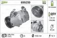 Valeo Compressor, Airconditioning, Voorgevuld met Olie, 699250