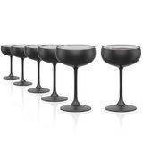 Stölzle Lausitz Champagneglazen Elements Zwart/Zilver 6x230 ml