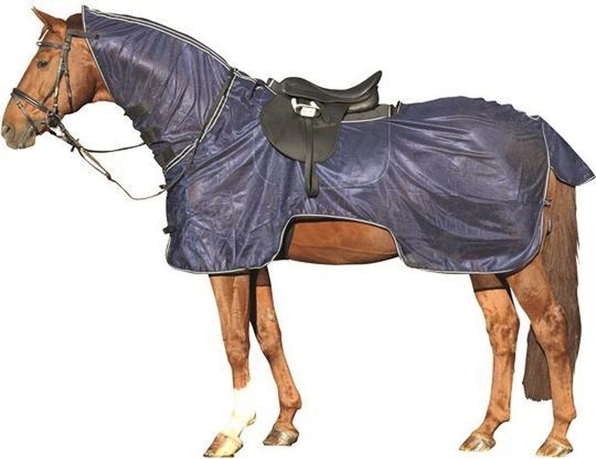 HKM Vliegendeken met hals donkerblauw 195