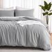 Merkloos Musselin Beddengoed Set 220 x 240 cm, Lichtgrijs