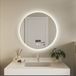 Bella Miroir intelligent de salle de bain avec éclairage LED et chauffage – Miroir mural rond – Miroir de douche anti-buée – sans cadre – 60CM