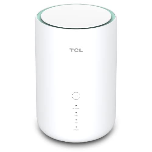 TCL LinkHub HH130VM Home Station Router 4G, LTE (CAT 12/13), Dual Band, Gigabit, ondersteuning SIM-kaart, 3CA standaard, WiFi AC, hotspot voor maximaal 64 gebruikers, wit [Italië]