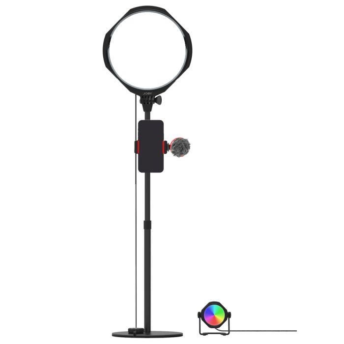 Joby vloggerkit - Smartphone - Zwart - Met statief, afstandsbediening, led-ringverlichting en microfoon