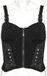 Punk Rave Sexy Cyberpunk Vest Dames Korset - Zwart - 3XL