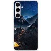 Samsung Galaxy S24 Plus / S25 Plus Seul en montagne bedrukt siliconen hoesje