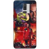 Maniacase Hoesje Samsung Galaxy j8 2018 Lewis Hamilton Scuderia Ferrari F1 officiële