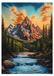 Merkloos Canvasdoek Natuurlijke Print van Zonsondergang
