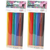 Hubert Kleurpotloden set - multi kleuren - 24x stuks - tekenen voor kinderen/volwassenen