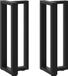 Pieds de table console forme T 2 pièces 38x25x(72-73) cm Acier Noir