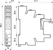 Finder 93.02.7.024 Relaissocket Met LED, Met EMC-ontstoringsschakeling Finder 41.52, Finder 41.61 1 stuk(s)