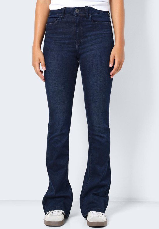Noisy may Jeans Nmsallie Hw Flare Jeans Vi241db Noo - Dark Blue Denim - W27 X L34