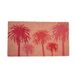 Fisura - Originele "palm" deurmat van kokos met antislip PVC-rug. Entreemat. Roze deurmat. Met de hand beschilderd. Afmetingen: 70 centimeter x 40 centimeter.