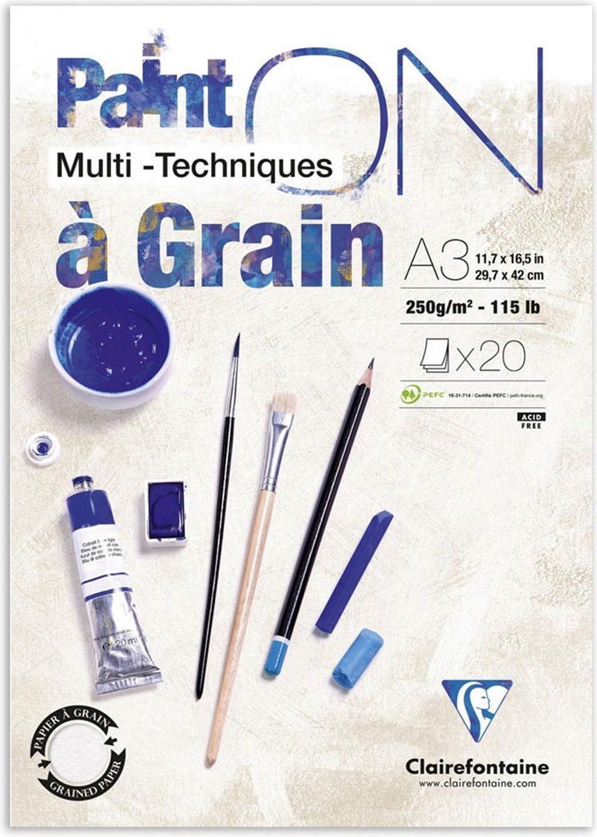 Clairefontaine Paint-ON A3 Blok - wit