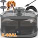 Equivera Fontaine à eau Chat - Noir - Plastique - 9 l