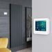 Ecoso, Hudson Reed Hudson Reed Vitality Ardus Radiateur vertical électrique – Anthracite – 178,4 x 59 cm - Thermostat Wi-Fi écran tactile - Design moderne
