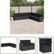 Vidaxl Meuble d'extérieur - Salon de jardin 9 pièces avec coussins noir résine tressée