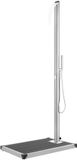 vidaXL Douche extérieure avec base grise 225 cm acier inoxydable