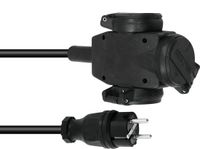 Eurolite verlengsnoer buiten 3 meter – verlengkabel buiten – waterdicht - 3 voudig
