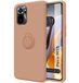 Zachte Xiaomi Poco M5s Zachte Vloeibare Siliconen Beschermhoes met Ring, Roze