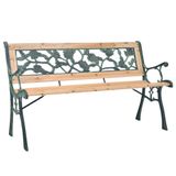 VidaXL Tuinbank Hout, Gietijzer, PVC 116 cm