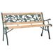 VidaXL Tuinbank Hout, Gietijzer, PVC 116 cm