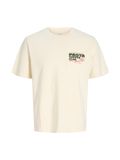 Jack & Jones T-shirt Heren XXL Katoen Ronde Hals Korte Mouw Logo Antique White