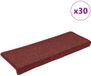 vidaXL - Trapmatten - 30 stuks - 65x21x4 cm - Bordeauxrood - Rechthoekige rand