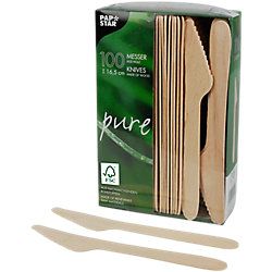 Papstar Messen Hout Bruin 100 Stuks