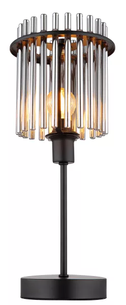 Globo Lighting Moderne tafellamp zwart met smokeglas & E14 fitting 'Gorley'