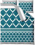 ZARATEX Platinum Coton satin Linge de lit 160x200cm Saphir / turquoise