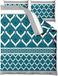 ZARATEX Platinum Coton satin Linge de lit 160x200cm Saphir / turquoise