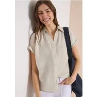 Cecil Blouse met hangende schouder in linnen