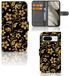 B2Ctelecom Google Pixel 8 Hoesje Gouden Bloemen