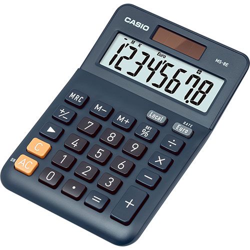 Casio MS-8E - Bureaurekenmachine - Zwart, Grijs, Oranje