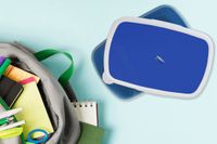 MuchoWow Broodtrommel Blauw - Lunchbox - Vintage - BPA-vrij - 1.5L