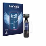 Savvies 3 Stuks Screenprotector - geschikt voor DJI Osmo Pocket 3 (Display + Lens) - beschermfolie glas transparant