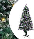 vidaXL Kunstkerstboom Groen 180 cm PVC en Staal en Kunststof