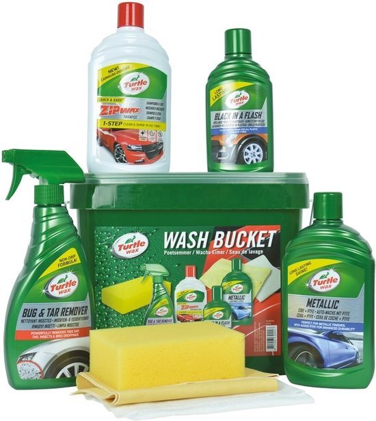 Turtle Wax Poetsemmer - Autopoetspakket - Autowaspakket 8-delig - Kersttip