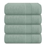 Elvana Home Set van 4 badhanddoekenset, 100% ringgesponnen katoen, ultrazacht, zeer absorberend, machinewasbaar, hotel spa-kwaliteit badhanddoeken voor badkamer, 4 badhanddoeken, jade