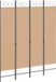vidaXL 4-panelen roomdivider beige 160 x 200 cm stof