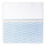 50 Like Linen 50 stuks - servetten 'Like Linen - Azuur' 70 g/m², 40 x 40 cm, wit/blauw Spunlace