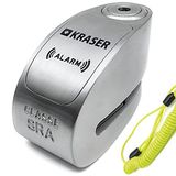 KRASER KR14S Motorslot Antidiefstalalarm AAN / UIT Goedgekeurd SRA Hoge Beveiligingssensoren Bescherming Schijfslot, Slot Motorfiets Fiets Elektrische Scooter, Slotas ø14, 120dB