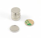 Magneet Expert 16mm dia x 2mm dik Vernikkeld Mild Steel Schijf met 3M Zelfklevende (Pack van 10)