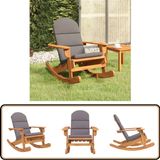 vidaXL Adirondack Schommelstoel met Kussens, Massief Acaciahout