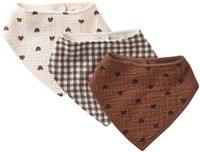 Vertbaudet Set met 3 slabbetjes van katoengaas