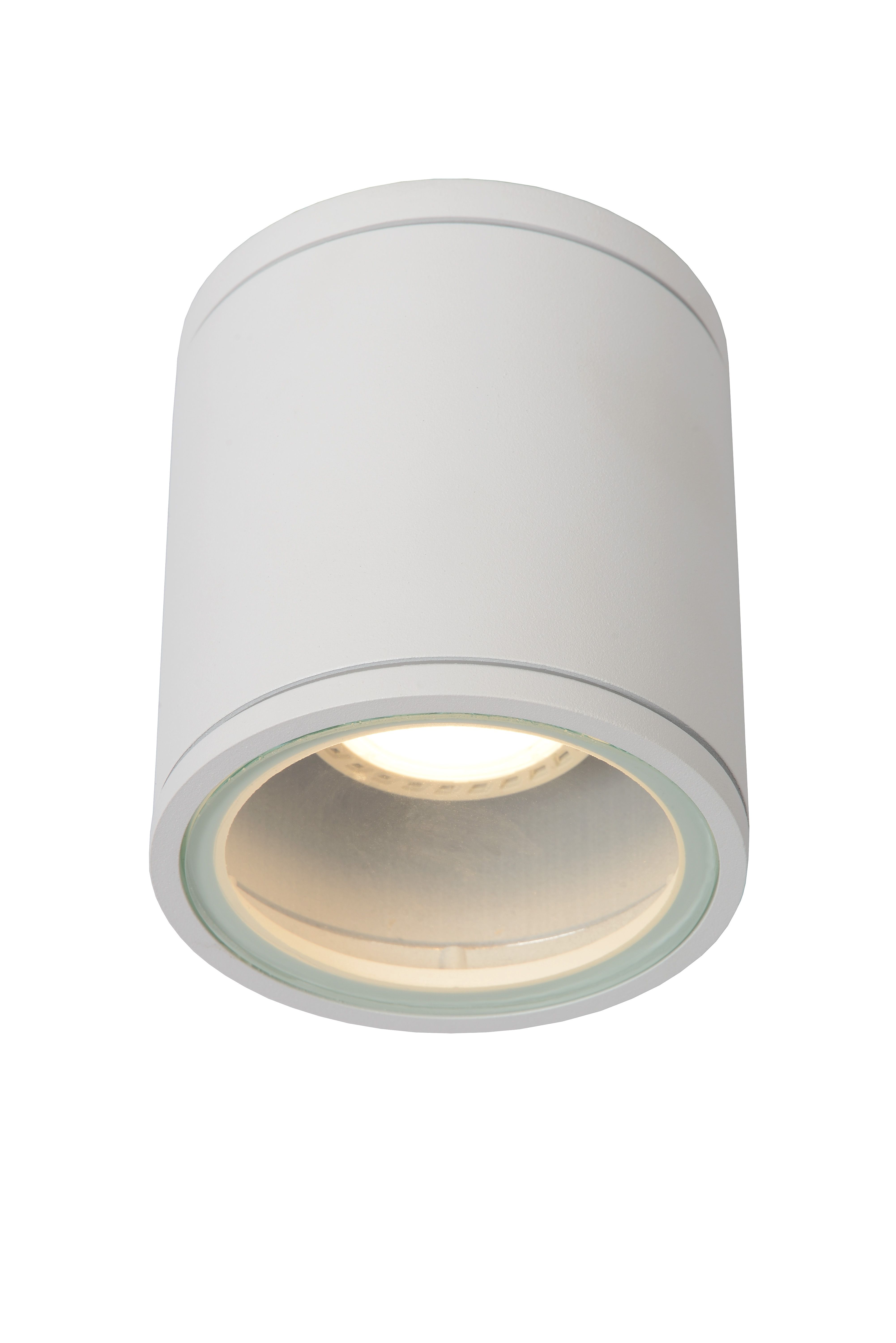 Lucide AVEN - Plafondspot Badkamer - Ø 9 cm - GU10 - IP65 - Wit